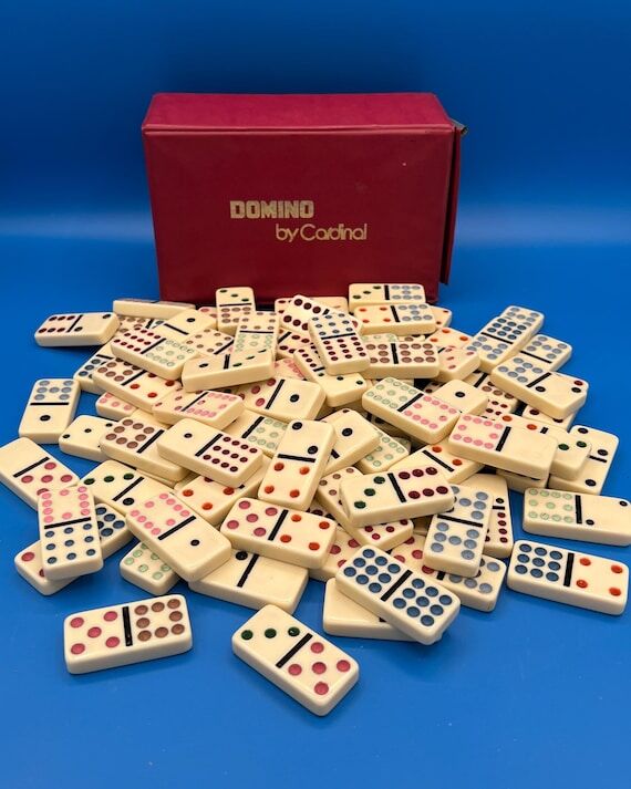 Vintage Cardinal Multi-colored Double-Twelve ...