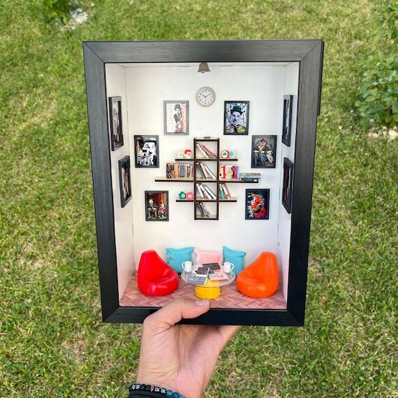 Charlie Chaplin Miniature Room Diorama: 3D Ha...