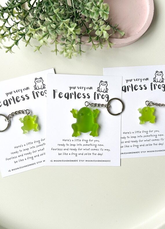 Frog keychain, Motivational Gift, Positive Me...