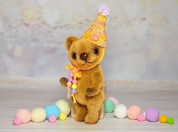 Mini plushie teddy bear toy art doll birthday...
