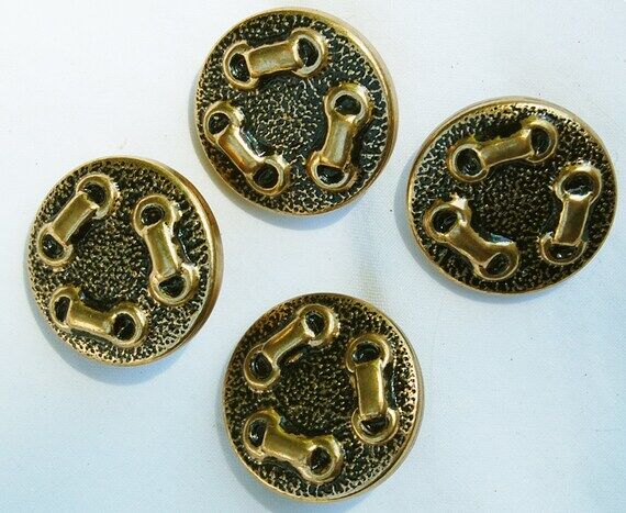 FOUR Steampunk / Industrial Chic Metal Butt...