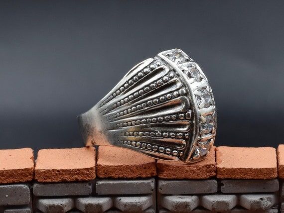 Vintage Sterling Silver 925 Ring: Unisex Art ...