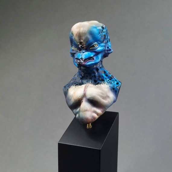 Painted Alien. Handmade collectible figure. C...