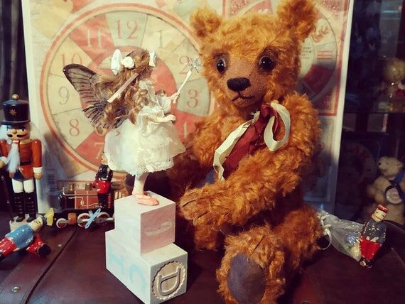 Teddy and the Silver Fairy. Handmade creation...