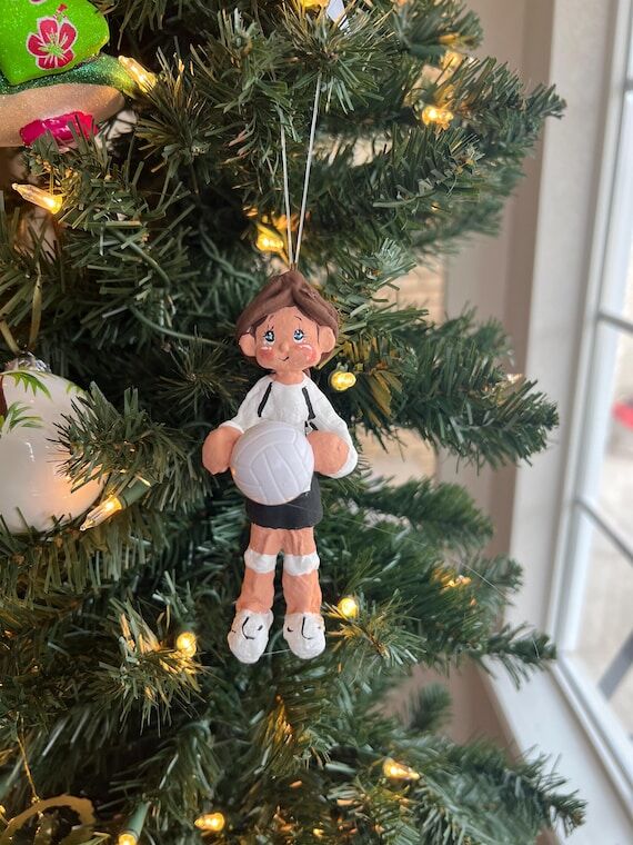 Volleyball Player Christmas Ornament , Handma...