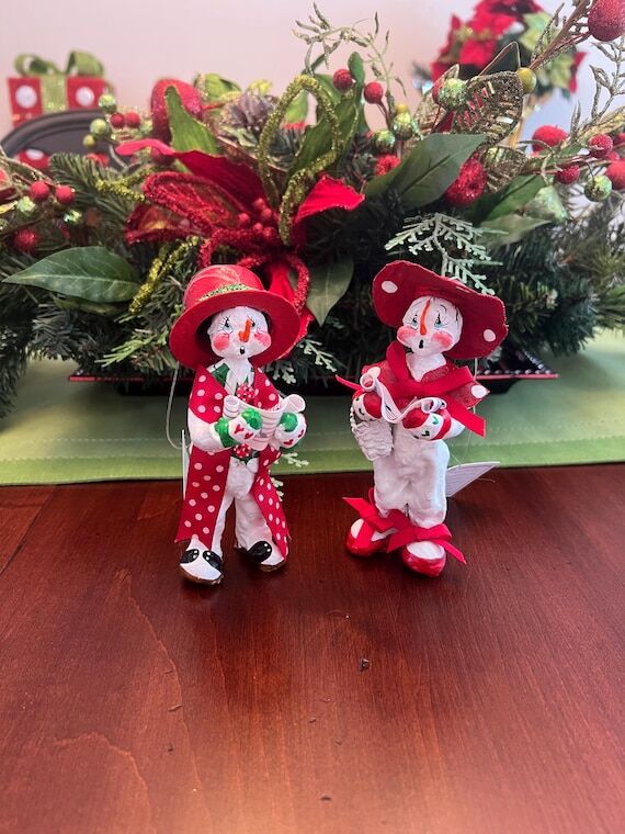 Carolers Snow People Ornaments, Handmade Fest...
