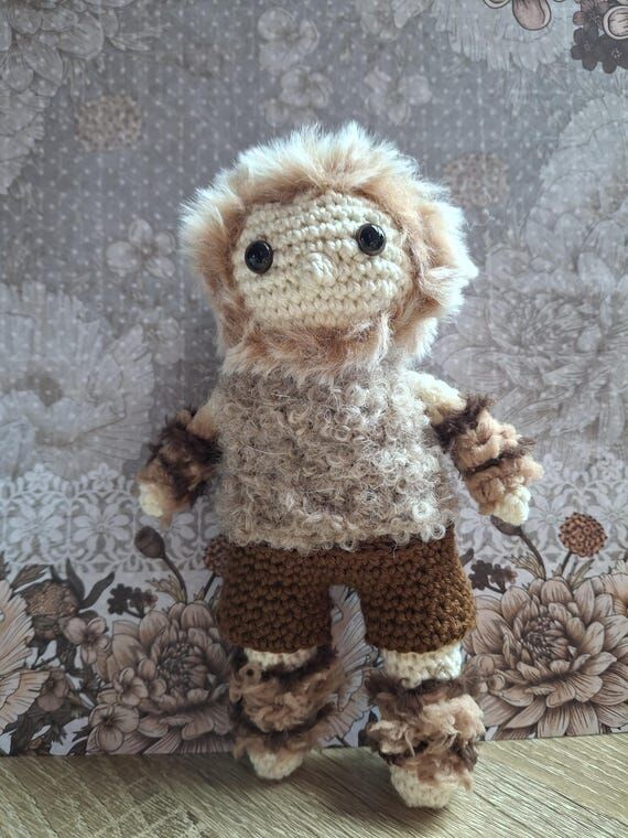 Handmade crochet Robin. BBC Ghosts....