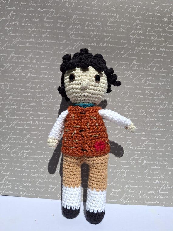 Handmade crochet Thomas Thorne. BBC Ghosts....