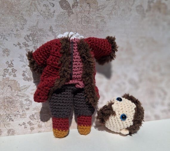 Handmade crochet headless Humphrey. BBC Ghos...