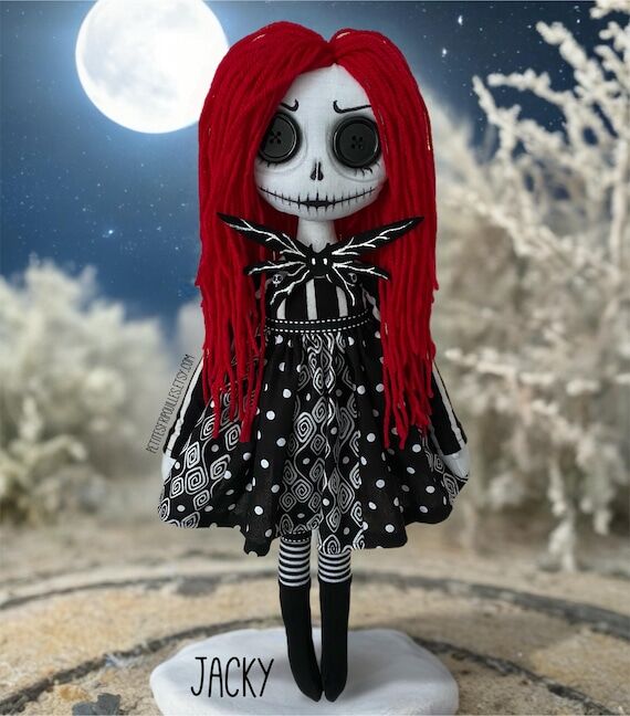 JACKY 19" rag doll inspired Tim Burton '...