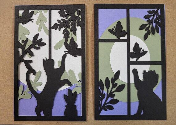Black Cat Frameable Die cut Art...