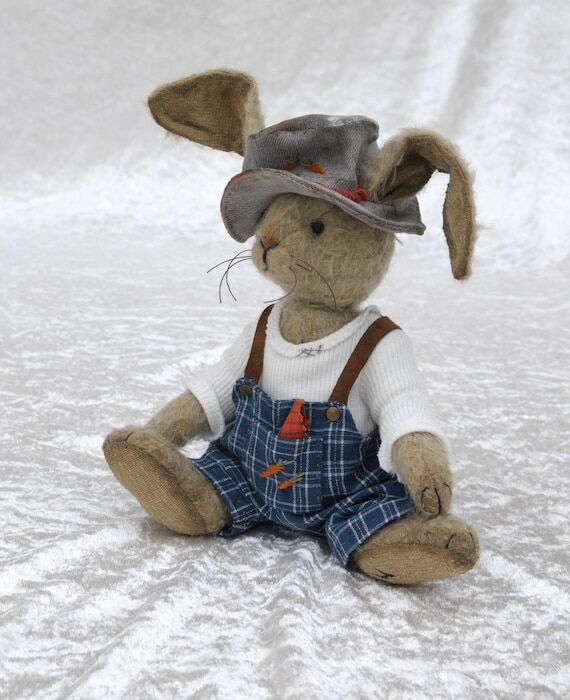 Florentin - OOAK Mohair Rabbit – Handmade A...