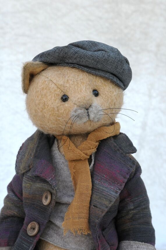 Lucas OOAK Artist Cat, Handmade Mohair Cat, C...