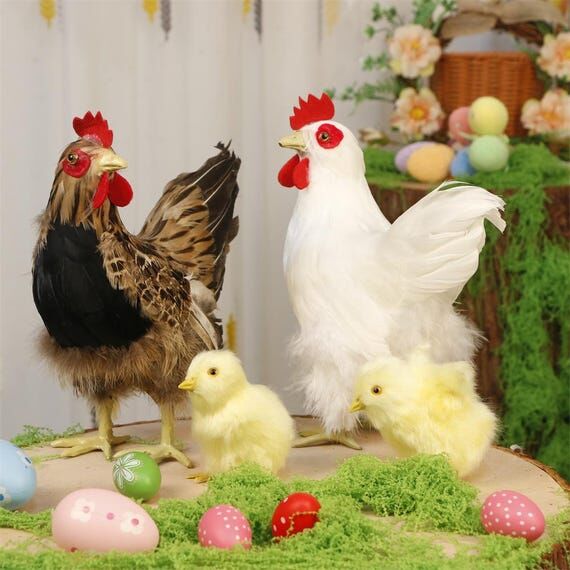 Easter Hen Decoration,Handmade Baby Plush C...