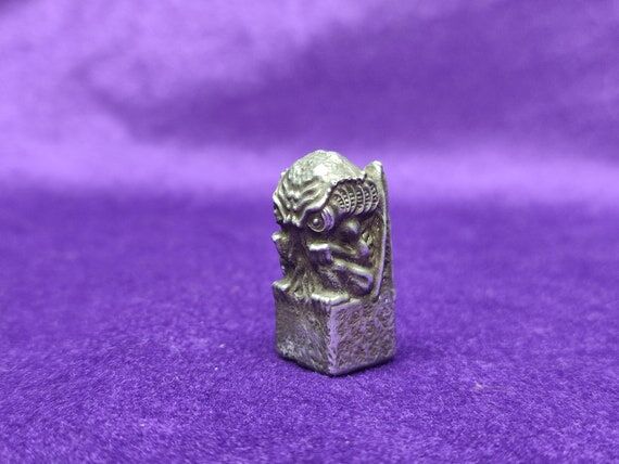 Cthulhu amulet in metal, Cthulhu idol, made o...