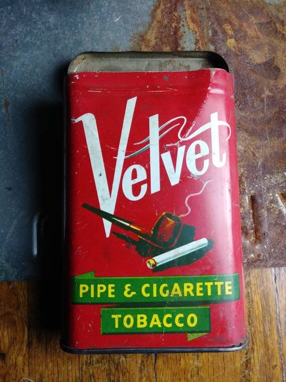 Velvet Tobacco Collectible Advertising Storag...
