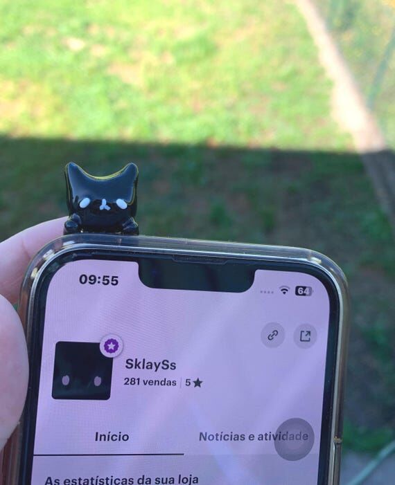 PHONE CAT BUDDY - handmade cat phone art - hi...