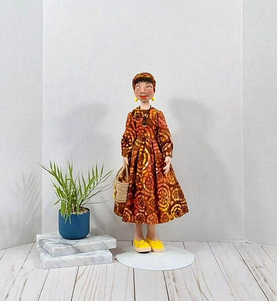 Ethnic 17" Collectible Cloth Doll - E...