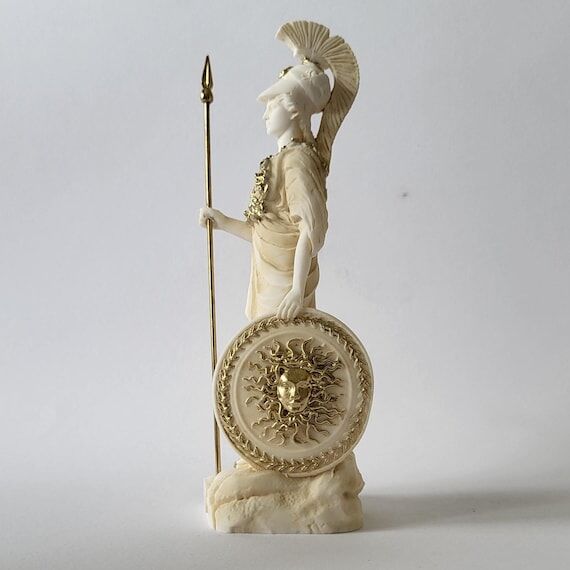 Classic Athena Goddess Statue Handmade Alabas...