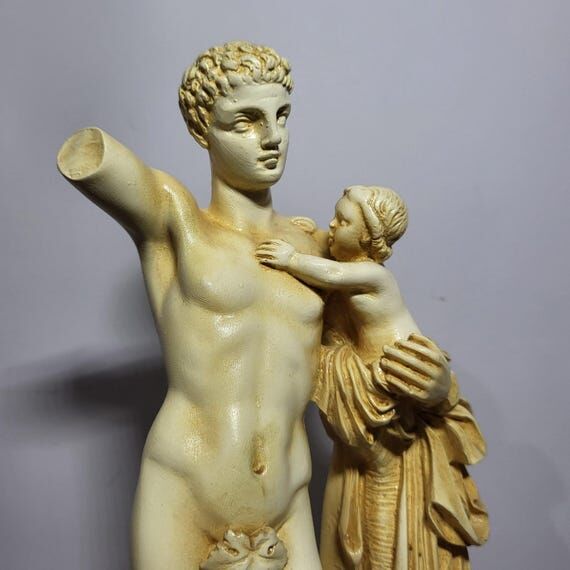 Hermes of Praxiteles Statue vintage museum st...