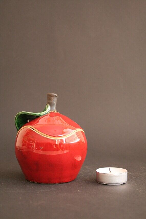 Apple Shaped Jar with a Lid|Handmade Ceramic ...