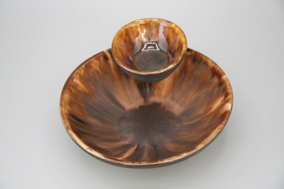 Ceramic Handmade Bowl| Bowl with Sauce Holder...