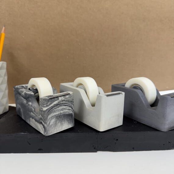Modern Concrete Tape Dispenser | Personalized...