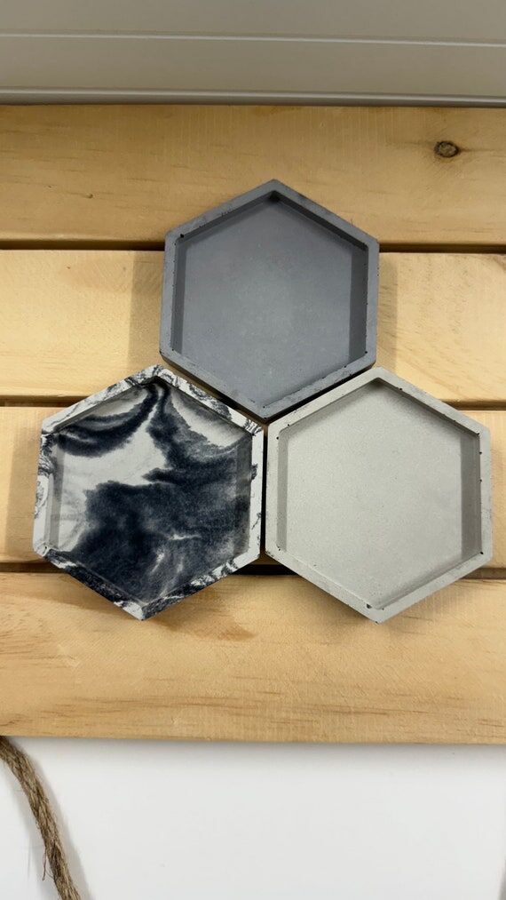 Concrete Coaster | Coaster with Border | Catc...