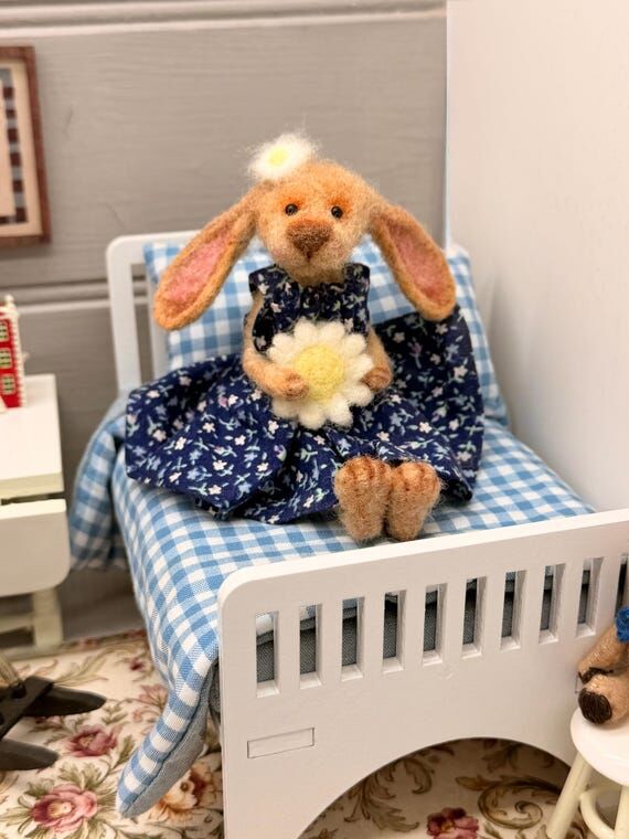 OOAK Needle Felted bunny miniature: Handmade ...