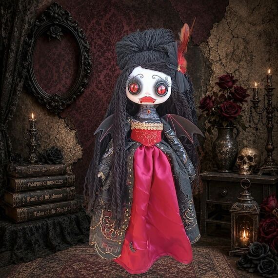 Gothic Doll, OOAK Doll, Handmade Doll, Vampir...