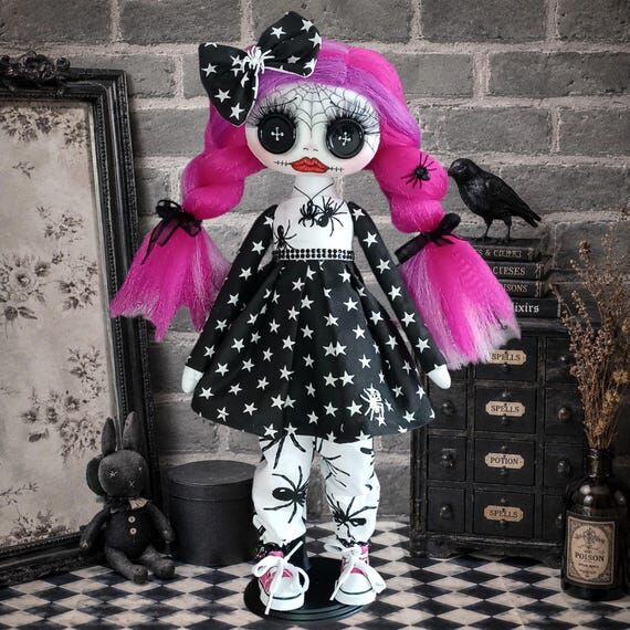 Art doll, halloween decoration ,creepy cute d...