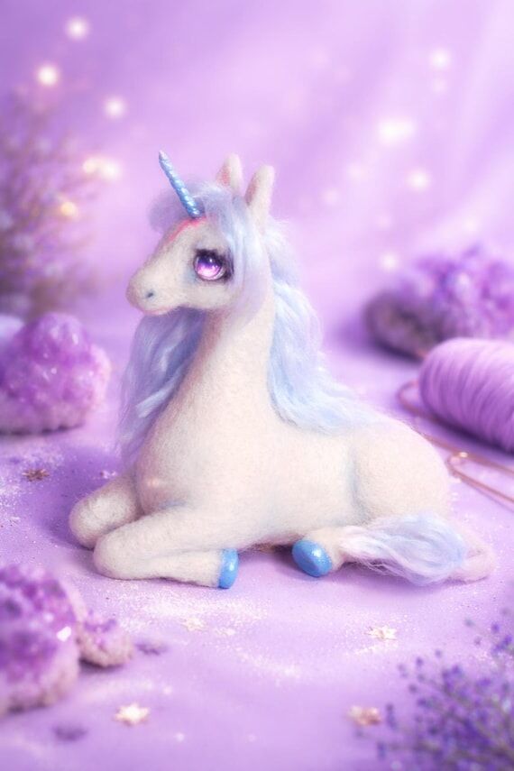 The Last Unicorn Figure | Handmade Soft Sculp...