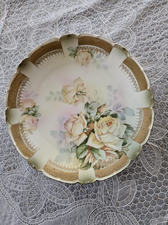8.5" Antique Handpainted Bavaria Plate...