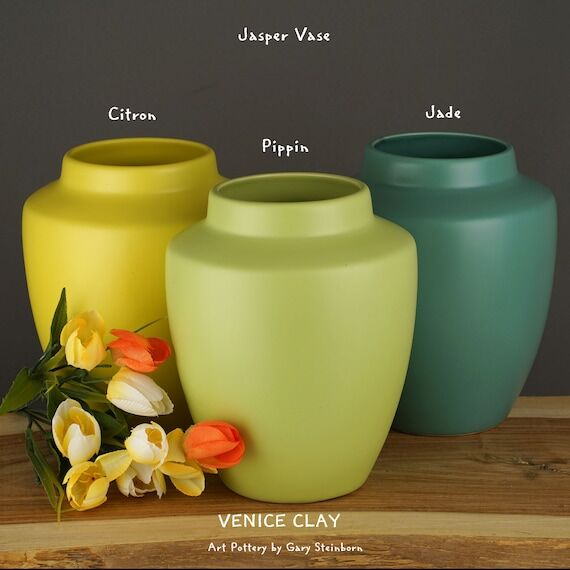 Jasper Vase, Modernist Craftsman pottery, Tec...
