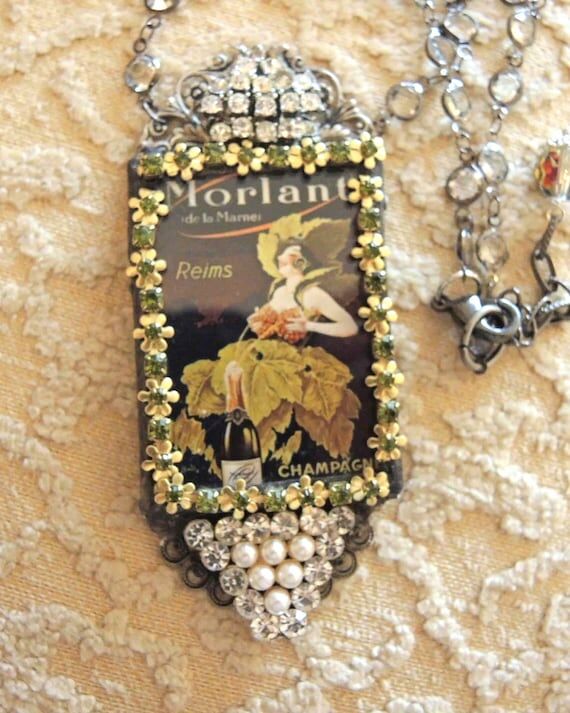 Soldered Glass Pendant Necklace: Morlant Cham...
