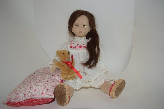 Karin Heller Cloth Doll "Bedtime Sue&quo...