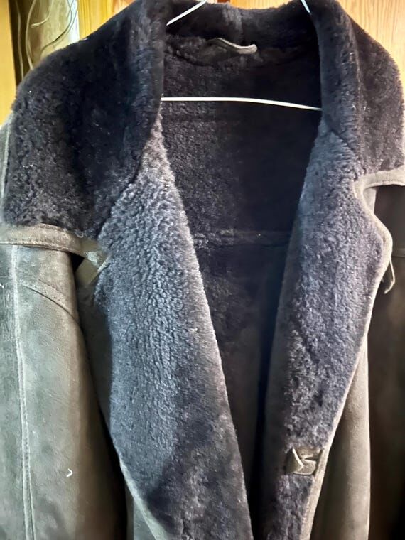 Vintage Men’s Sheepskin Shearling Overcoat ...