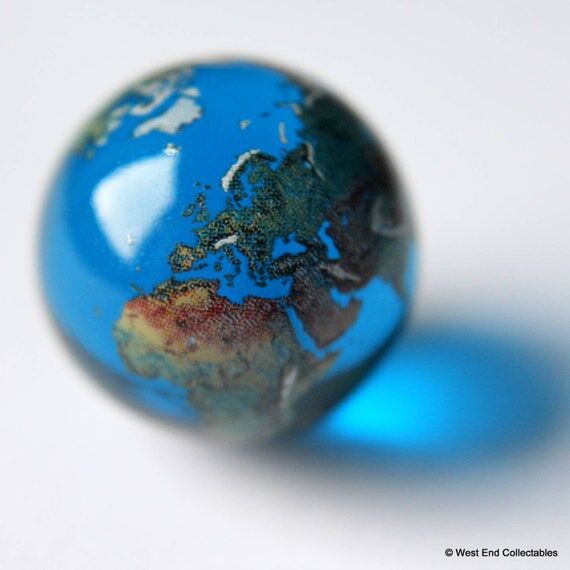 Planet Earth Glass Marble 22mm (0.9") Sp...