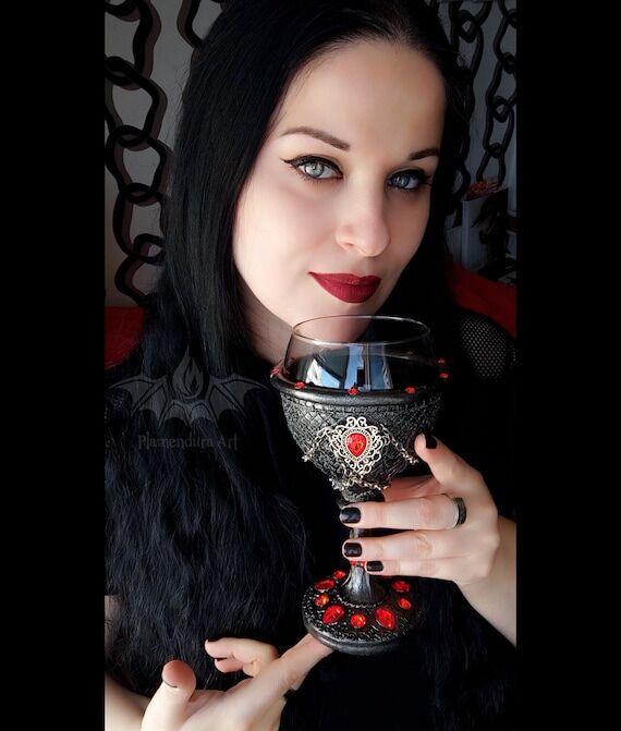 Vampire Royalty Red Gothic Handmade One-of-a-...