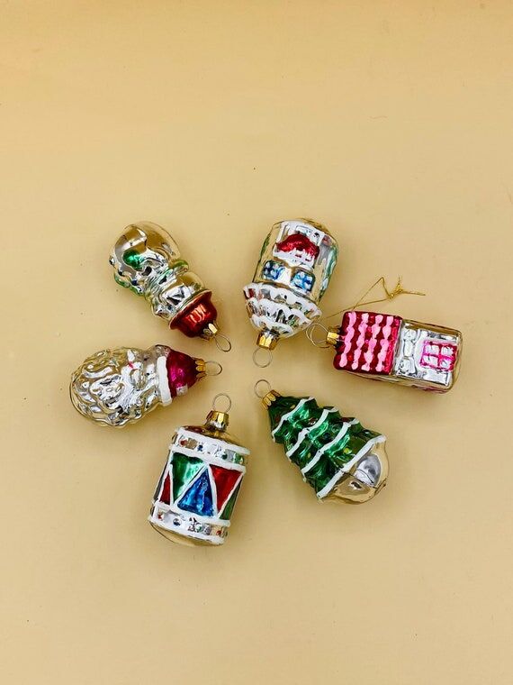 Vintage Mercury Glass Christmas Ornaments: Po...