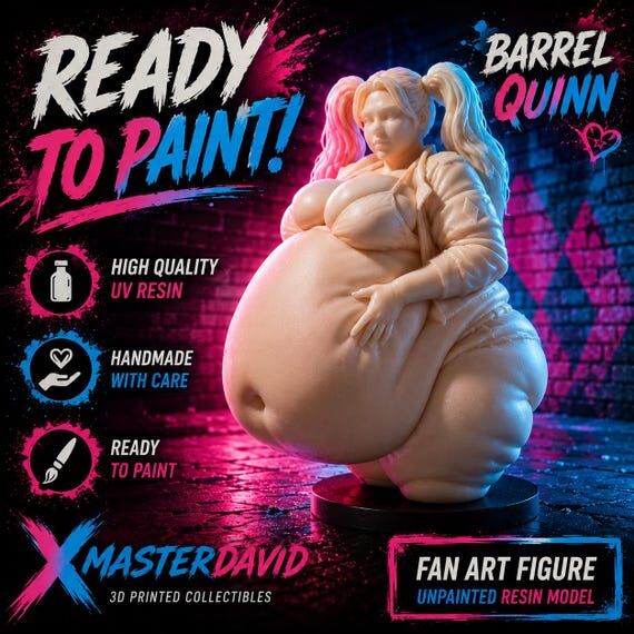 Barrel Quinn Resin Figure - Fan Art Collectib...