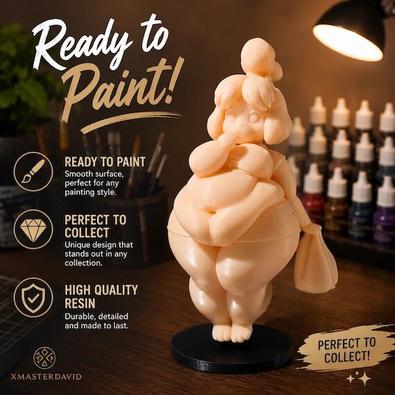 Isabelly Resin Figure - Village Secretary Fan...