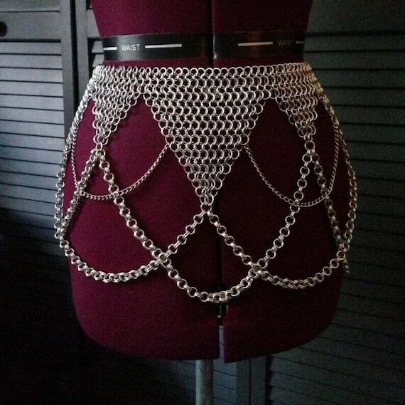 Aluminum Chainmail Skirt Lightweight Ornament...