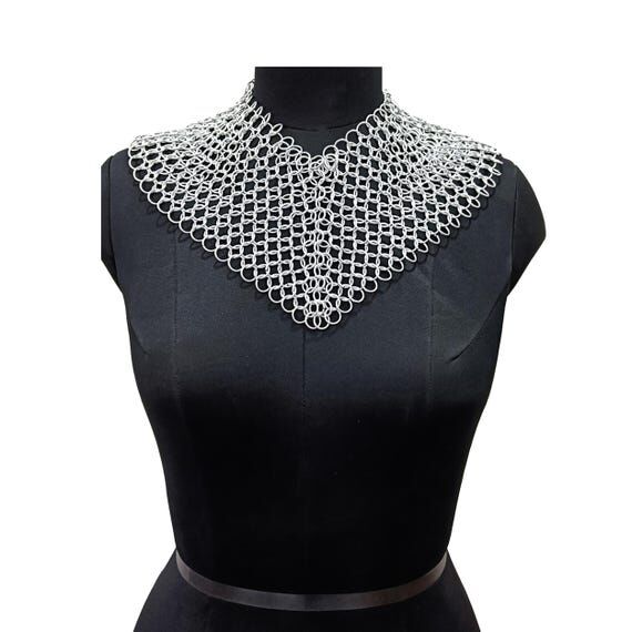 Aluminum Chainmail Neck Collar 10mm Ring Medi...