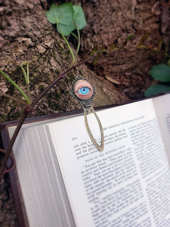 Handmade Eye Bookmark: Spooky Bronze...
