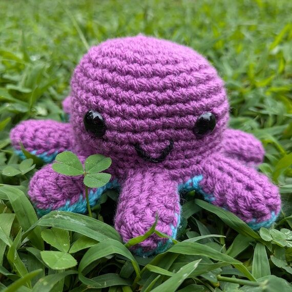 Crochet Emotional Support Octopus: Reversible...