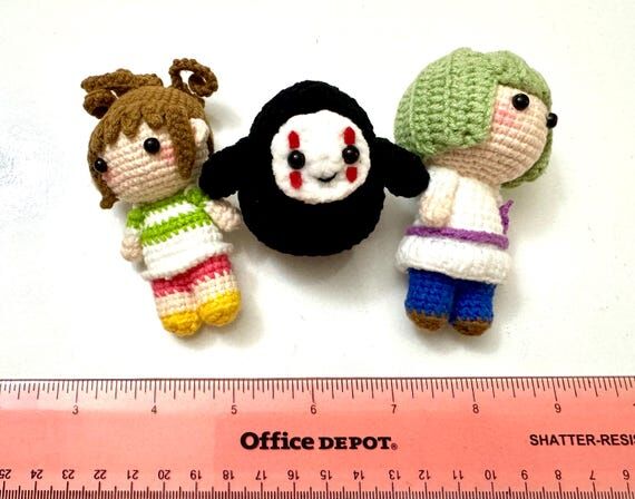 Spirited Away Amigurumi Set-Chihiro, Haku & N...