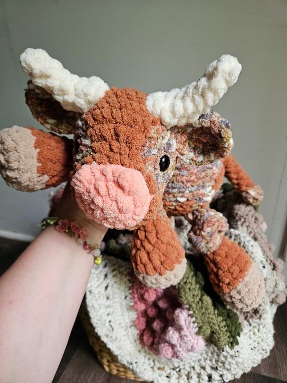 Crochet Highland Farm Animal | Handmade Highl...