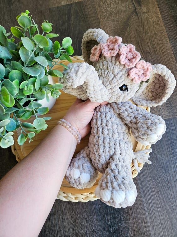 Crochet Elephant Snuggler | Crochet Elephant ...
