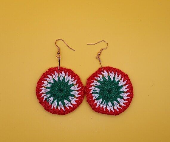Colorful Handmade Crochet Earrings Set | Hand...